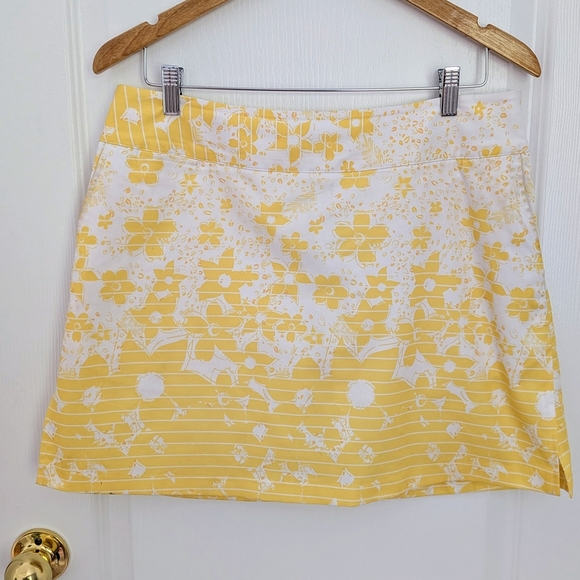 adidas Dresses & Skirts - Adidas ClimaCool Yellow Floral Tennis Golf Skort – Size 10 #63
